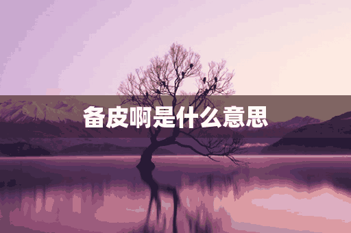 备皮啊是什么意思(备皮是什么意思啊)